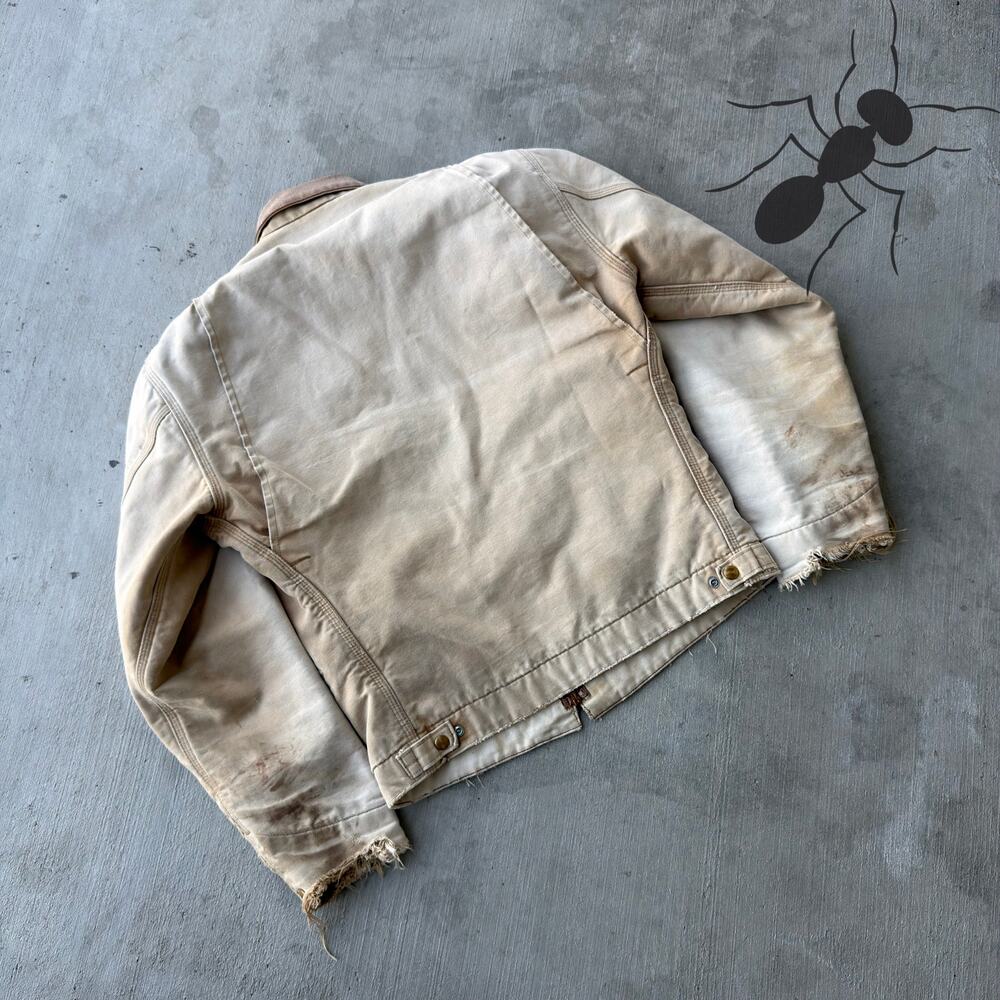 Carhartt faded brown Detroit work wear jacket - Picture 6 of 8